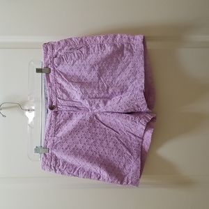 Old Navy Lavender Purple Eyelet Everyday Short